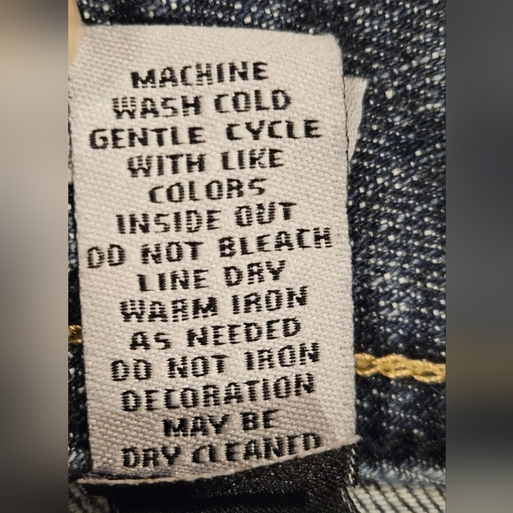 Chico's Platinum SZ 2/12 Mid Rise Embellished Straight Leg Stretch Jeans - Picture 4 of 11